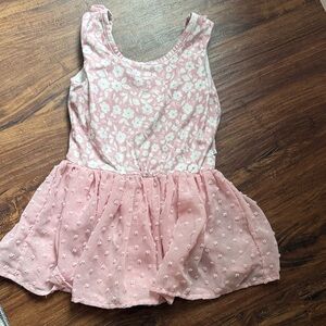 Caden Lane Pink Floral Kids Dress